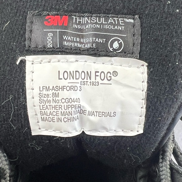 London Fog Ashford 3 Waterproof Insulated Duck Boots Black Men’s CG0440 Sz: 8M - Picture 12 of 12
